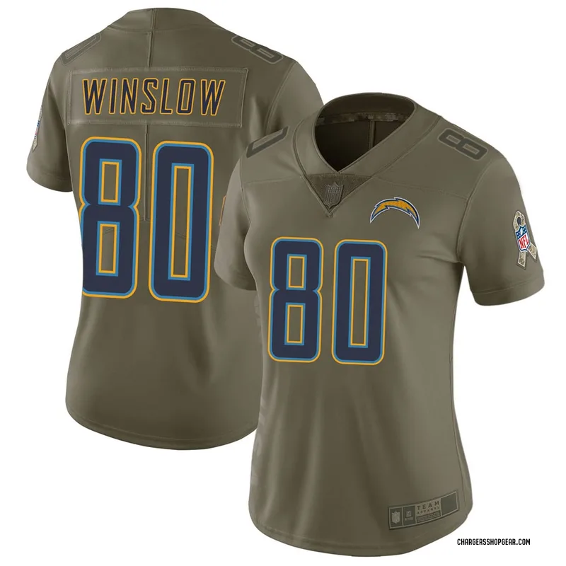 Women's Nike Los Angeles Chargers Kellen Winslow Green 2017 Salute to Service Jersey - Limited