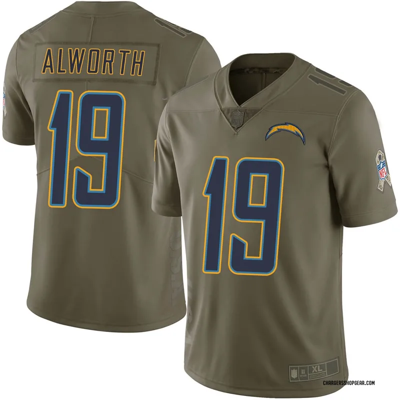 Youth Nike Los Angeles Chargers Lance Alworth Green 2017 Salute to Service Jersey - Limited